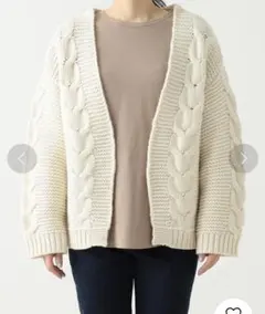 B:MING by BEAMS ケーブルニット カーディガン