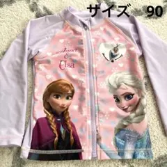 ラッシュガード　アナと雪の女王　サイズ90 フード無し　アナ　エルサ