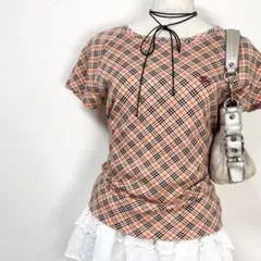 Y2K❤️ BURBERRY BLUE LABEL ストライプ パフスリーブシャツ - メルカリ