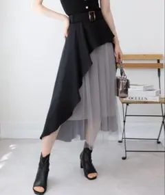 アシンメトリー フレアスカートのサムネイル