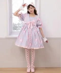 シャルミエール　Chalmiere ハッピードリームキティワンピース　ラベンダー