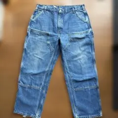 Carhartt ダブルニーカーゴパンツ　 金ボタン 良フェード レザータグ