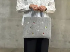 FELLER 刺繍トートバッグ グレー ピオヌンナル - メルカリ
