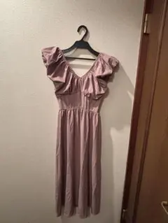snidel スナイデル フロッキープリントギャザーワンピース PNK ピンク