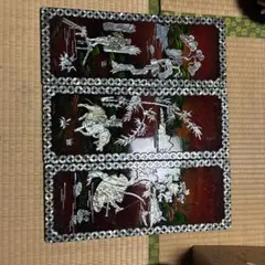 螺鈿細工 花鳥文様 円形座卓 折りたたみテーブル - メルカリ