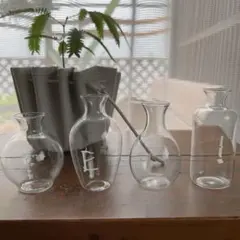 ミニフラスコ　一輪挿し　4種各2個セット　ももやさま専用