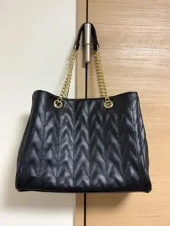 キルティング チェーン ショルダーバッグ 2way ブラック