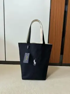 ポロ ラルフローレン トートバッグ ブラック メンズ レディース キャンバス