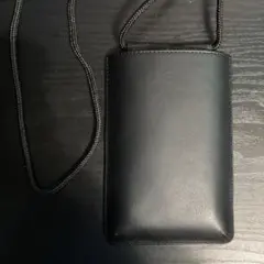 無印 イタリア産ヌメ革 ミニサコッシュ 黒