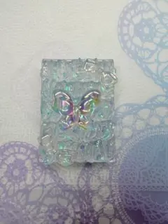 【G-6】高透明シリコン Blue Butterflyマルチケース ホイップデコ