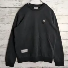 MLB メジャーリーグ ヤンキース ワンポイントロゴ スウェット ブラック 黒