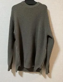 Monkey time オリーブグリーン クルーネック ニット