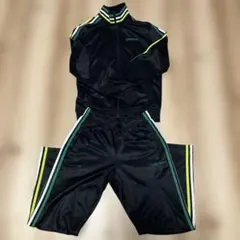 adidas ジャージセット ブラック/グリーン/イエロー