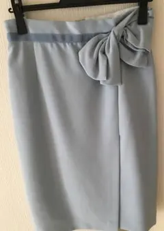 ジャスグリッティー ラップ風　リボンタイトスカート サックス　水色　M 2