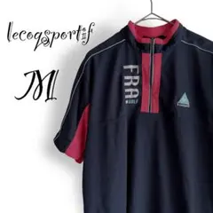 【美品】ルコックスポルティフ　ゴルフウェア　紺×ピンク　スポーツウェア