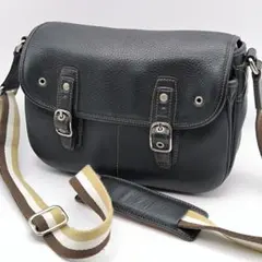 【極美品】コーチ COACH ショルダーバッグ カメラバッグ レザー ブラック