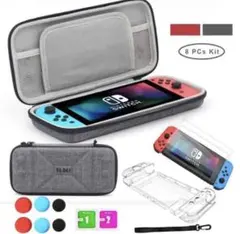 任天堂switchハードケース 上質素材 耐衝撃グレー