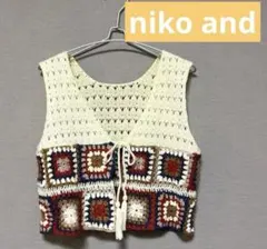 niko and 前後2WAYクロシェ編みベスト