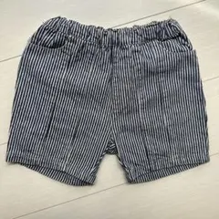ストライプ 半ズボン　デニムハーフパンツ　100サイズ