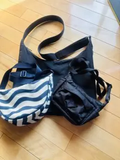 ストライプデザインのショルダーバッグ他3点セット