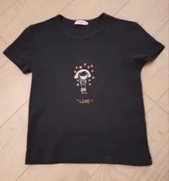 MAX&Co. 半袖カットソー ブラック LOVEプリント　インナーに最適！