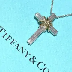 【美品】47cmティファニーシグネチャークロス コンビネックレス 925/750