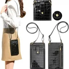 おしゃれ✨スマホショルダー スマホポーチ レディース スマホポシェット 黒
