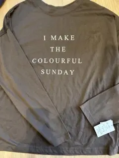 ブラウン 長袖Tシャツ フリーサイズ