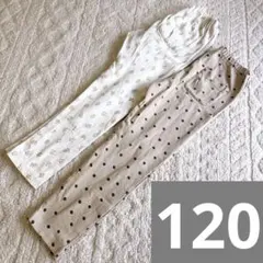 UNIQLO しまむら レギンス キッズスパッツ 花柄・ドット 2点セット　水玉