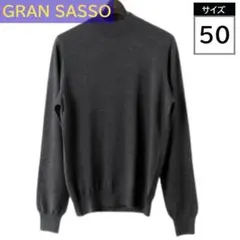 GRAN SASSO グランサッソ ウール モックネックニット 50 濃灰のサムネイル