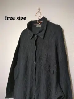 黒 ブラック ニットシャツ シンプル 無地