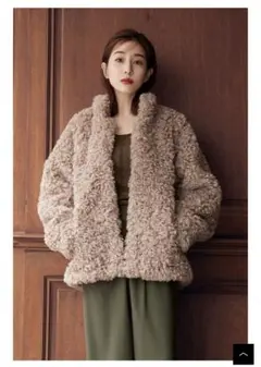 22AW CLANE×田中みな実 ボアコート ベージュ サイズ2