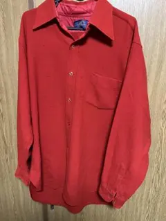 PENDLETON ウールシャツ　単色　赤　70s 希少サイズ