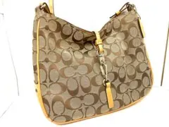 K6-155 COACH コーチ ワンショルダーバッグ キャンバス シグネチャー