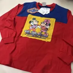 ミッキー ミニー 長袖カットソー レッド 120