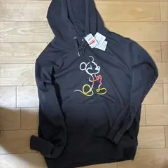 ミッキー ロゴ パーカー Mサイズ グレー
