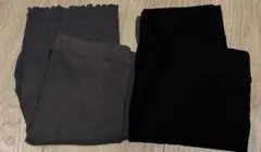 ZARA ハーフレギンス２点セット　チャコール、ブラック　116