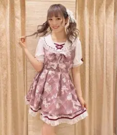 LIZLISAリズリサ Sewing Bear柄セットアップブルー水色お値下げ