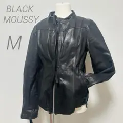 本革✨【ブラックマウジー】ライダースジャケット レザー　黒　短丈　M やぎ革