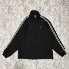 00s nike 短丈 ドローコード ブラックナイロンジャケット メンズ XL