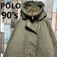 激レア 90s POLO ラルフローレン ダウンジャケット ミリタリー コート