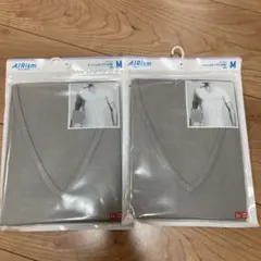UNIQLO AIRism VネックTシャツ Mサイズ 2枚セット