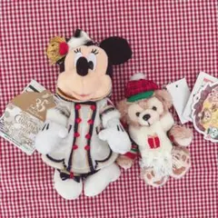 【新品.タグ付き】☆クリスマス限定ミニーマウスヌイバ&ダッフィー ストラップ☆