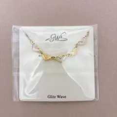 Glitz Wave ハートモチーフ ネックレス ゴールド