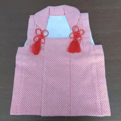 赤と白の被布着 襟付き