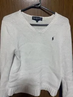 ラルフローレン 白ニット 古着