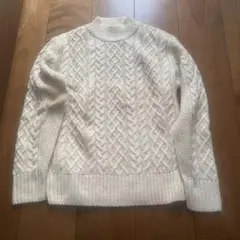 最終値下げ　新品未使用　無印良品　ケーブル編み　ニット長袖　ベージュ　Sサイズ