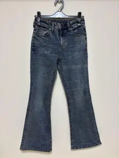 GU スリムフレアジーンズ Sサイズ 標準丈 65BLUE