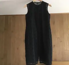 美品 高級 ジョルジオアルマーニ 総レースロングワンピース ブラック