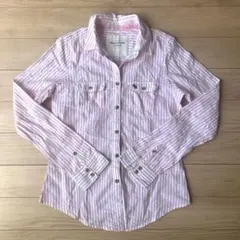 Abercrombie & Fitch ストライプ長袖シャツ S